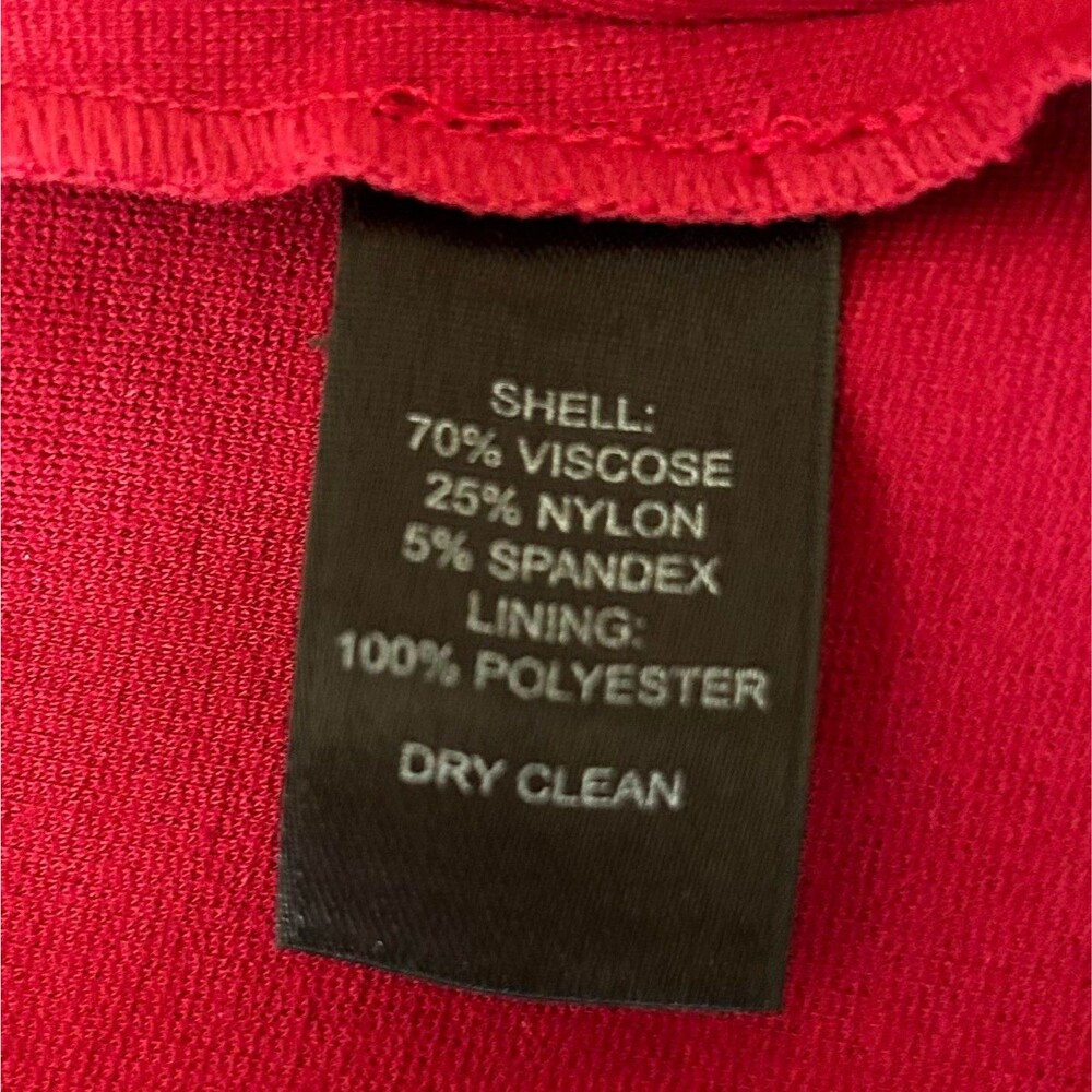 Red Military Jacket Womens 10 Structured Peplum Button White House Black Market - Picture 9 of 13